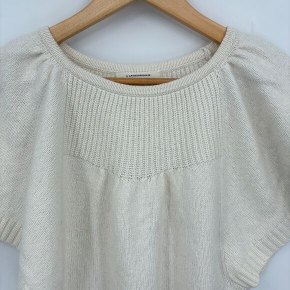 Anthropologie Butterfly Sleeve Sweater in Cream, Size Small, Italy - Picture 5 of 12